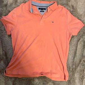 Orange Tommy Hilfiger Polo Shirt (Medium)